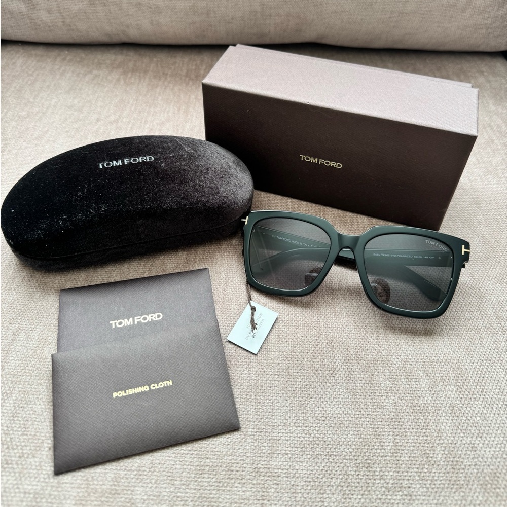 TOM FORD Shelby TF952 Polarized Black Square Sunglasses